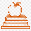 Apple Brand Education Icons An SVG vector design of a book featuring the Apple brand, ideal for use in teaching or other educational contexts.