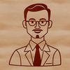 Whiteboard Instructor Illustration A stylized illustration of a male educator standing in front of a whiteboard.