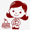 Woman in Education Profession An illustration of a woman in a profession related to education.