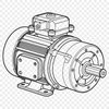 Engine Illustration A detailed illustration of a motor with moving parts, suitable for technical diagrams and presentations.