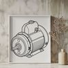 Modern Motor Design SVG design of a motor featuring sleek and modern lines.