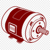 Vector Motor Design SVG File A technical illustration of an electric motor in vector format, suitable for digital design and cutting projects.