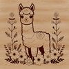 Andean Alpaca Illustration A vector graphic representation of a native Andean mammal known for its woolly coat.