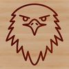 Free Vector Eagle Head Illustration A simple line drawing of an eagle's head and body, suitable for vector art designs.