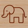 An illustration of a majestic elephant in a simple style.