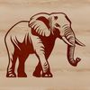 Majestic Elephant Illustration in SVG Format Illustration of a majestic elephant in vector format, suitable for digital design.