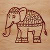 A detailed illustration of a majestic elephant with intricate details.