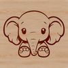 Trunk and Tusk SVG Design SVG illustration of a large mammal with a trunk and tusks.