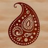 A detailed ornate paisley design for vector art and clip art purposes.