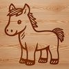A detailed digital illustration of a horse, suitable for vector art projects.