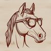 An animal clip art design featuring a horse in SVG.