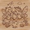 A delicate, winged mythical creature from a fairy tale, rendered in vector art.