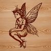 Vector illustration of a mythical creature from a fairy tale, suitable for digital design projects.