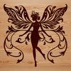 Whimsical Mythical Creature Design Ornate illustration of a mythical fairy in a fantasy setting.