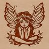 Colorful vector art design featuring a fairy character amidst a lush floral setting.