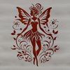 Floral Fairy Illustration Vector Art Ornate fairy illustration with floral elements in a vector format.
