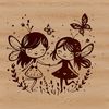 A mythical fairy character surrounded by a floral arrangement, suitable for vector art projects.