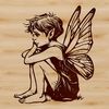 Illustrated depiction of a mythical fairy from a traditional tale, created as an editable vector graphic.