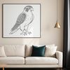 Free Falcon Clipart for Personal Use A high-quality vector illustration of a Falcon bird in profile view.