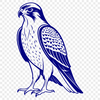 Vector Bird Art - Falcon Design A detailed silhouette of a falcon in flight.