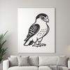 Free Bird Silhouette Graphics Download A digital illustration of a bird of prey in flight, with sharp details and clean lines.