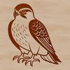 Realistic Bird Silhouette SVG Design A realistic illustration of a falcon in flight, suitable for vector art designs.