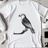 Bird in Flight Vector Graphic A detailed illustration of a falcon in flight, suitable for cutting machines and vector art designs.