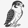 Bird of Prey Cutting File Free Download A high-resolution SVG silhouette of a bird of prey, ideal for digital cutting and engraving projects.