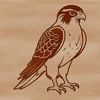 Beautiful Falcon Vector Art A detailed vector illustration of a falcon in mid-flight, perfect for commercial or personal use.