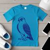 Falcon Silhouette SVG for Cutting and Engraving A stylized illustration of a falcon in flight, ready to be cut or engraved.