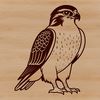 Falcon Graphic Vector Icon A graphic representation of a bird, specifically a falcon, created using SVG format.