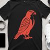 Bird in Flight SVG Cut File A high-resolution vector illustration of a falcon in flight, suitable for cutting machines like Cricut.