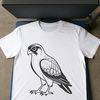 Bird in Flight SVG Cut File Design A stylized vector graphic of a bird of prey soaring through the air.