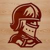 Fantasy Knight Vector Portrait A medieval knight's head in a fantasy setting, depicted as a vector art illustration.