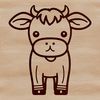 Simple Cow Illustration A graphic illustration of a farm animal, created as a scalable and editable SVG file.