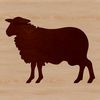 White Background Farm Animal SVG A simple outline silhouette of a sheep against a white background.