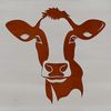 SVG Vector Art Cow Design A graphic illustration of a cow's head, suitable for design projects.