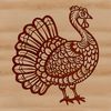 Beautiful Turkey Design A illustration of a domesticated turkey in a farm setting.