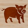 Standing Pig Clip Art Vector Design A standing pig with its head held high, suitable for vector art design.