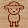 Simple Sheep Illustration Vector Graphic A simple line drawing of a sheep standing in a green field.