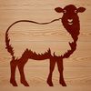 Simple Sheep Vector Art A simple line drawing of a farm animal, illustrated in a digital vector format.