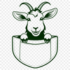 Goat Portrait in Vector Format A goat looking directly at the viewer with its head held high.