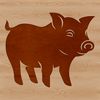 Cute Pig Vector Art A standing farm animal, vector illustration of a pig.