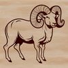 Vector Sheep Design for Craft Projects Illustrative representation of a sheep, suitable for vector designs and clip art purposes.