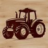 Farm Tractor Illustration A vector illustration of a farm tractor, suitable for various design projects.