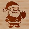 A vector illustration of the classic Christmas figure in a red suit with a white beard.