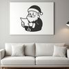Vector illustration of Santa Claus in festive holiday attire.