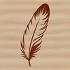 A stylized illustration of a feather in a vector format, suitable for various design applications.