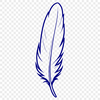Delicate Feather Illustration for Graphic Design A detailed illustration of a feather for graphic design and crafting projects.