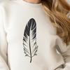 High-Resolution Feather Design Template A high-resolution vector image of a single feather in various poses and orientations.